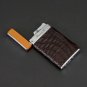 Brizard Sottile Lighter Tobacco and Orange Leather NIB
