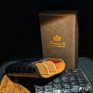 Brizard Gordo "Show Band" 3 Cigar Case - Black Caiman Crocodile NIB Brizard Gordo "Show Band" 3 Cigar Case - Black Caiman Crocodile NIB
