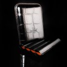 Black Croc Embossed Leather Cigar Case NIB