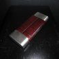 6.75" Stainless Steel & Brown Leather Cigar Holder Case Showroom Model 6.75" L