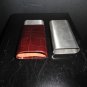 6.75" Stainless Steel & Brown Leather Cigar Holder Case Showroom Model 6.75" L