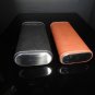 Black and Tan Leather Single Cigar Case Showroom Model