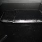 Black Smooth Leather 3 Cigar Carrying Case 7" L closed