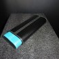 Aqua & Black Leather Cigar Holder Case Showroom Model 7.5" L closed