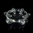 Clear Glass Cigarette - Cigar Ashtray with 6 Rests