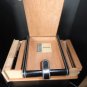 Black Leather Cigar Carrying Case Measures 9" L x 6.5" W x 1.5" H ( Empty )