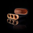 Carbon Fiber and Wood  3 Cigar Case Holder in box NIB
