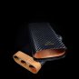 Carbon Fiber and Wood 3 Cigar Case Holder in box NIB