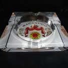 Macanudo Glass Cigar Ashtray Measures 6" Square by 1.5" H