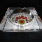 Macanudo Glass Cigar Ashtray Measures 6" Square by 1.5" H