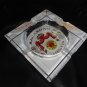 Macanudo Glass Cigar Ashtray Measures 6" Square by 1.5" H