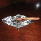 vintage heavy clear glass cigar ashtray 8.5" L X. 4" X 1.5" vintage heavy clear glass cigar ashtray 8.5" L X. 4" X 1.5"