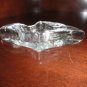 vintage heavy clear glass cigar ashtray 8.5" L X. 4" X 1.5"