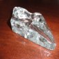 vintage heavy clear glass cigar ashtray 8.5" L X. 4" X 1.5"