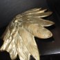 vintage brass  Indian head wall plaque