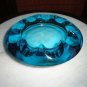 Adolph Matura Retro Sklo Onion , Czech ashtray light blue vintage glass 7"