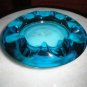 Adolph Matura Retro Sklo Onion , Czech ashtray light blue vintage glass 7"