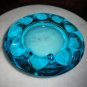 Adolph Matura Retro Sklo Onion , Czech ashtray light blue vintage glass 7"