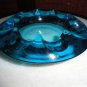 Adolph Matura Retro Sklo Onion , Czech ashtray light blue vintage glass 7"