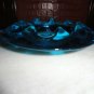 Adolph Matura Retro Sklo Onion , Czech ashtray light blue vintage glass 7"