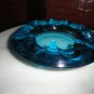 Adolph Matura Retro Sklo Onion , Czech ashtray light blue vintage glass 7"