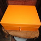 Brizard Airflow Humidor in Racing Orange Leather 60 /70 Count  NIB