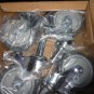 ULINE 5" Chrome Lockable Wheels for Wire Shelving Unit H-1205WH-C Set of 4 NIB