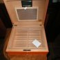 Brizard Airflow Humidor in Racing Orange Leather with cutter and lighter NIB