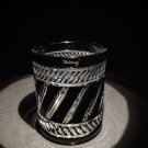 Fabergé Marie Louise Black Crystal Old Fashion Glass