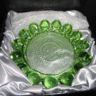 Luminoso Green Glass Ashtray Gorgeous 10" Diameter NIB