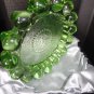 Luminoso Green Glass Ashtray Gorgeous 10" Diameter NIB