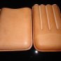 Beige Smooth Leather Cigar Case