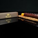 Brizard  Caiman Tobacco and Racing Orange Single Leather cigar holder