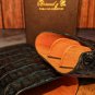 Brizard Gordo "Show Band" 3 Cigar Case - Black Caiman NIB