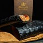 Brizard Gordo "Show Band" 3 Cigar Case - Black Caiman NIB