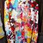Robert Graham Gerald Colorful Short Sleeve Shirt Size Medium