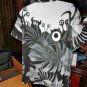 Robert Graham Black & White  Short Sleeve Shirt Size Large with 34" Waist Shorts