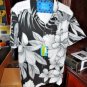 Robert Graham Black & White  Short Sleeve Shirt Size Large & Matching Shorts NWT