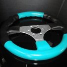 Dino Teal & Black Marine Steering Wheel with Polished Spokes 13.5" Diameter #1 Dino Teal & Black Marine Steering Wheel with Polished Spokes 13.5" Diameter #1