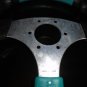 Dino Teal & Black Marine Steering Wheel with Polished Spokes 13.5" Diameter #1