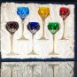 Faberge Colored Crystal Glasses come in presentation case Measure 8.5" Tall
