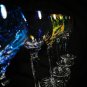 Faberge Colored Crystal Glasses come in presentation case Measure 8.5" Tall