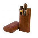Brizard and Co. - The "Show Band" 3 Cigar Case - Lizard Pattern NIB