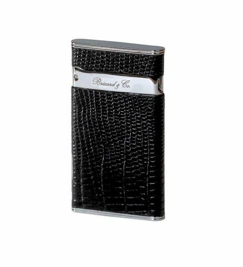 Brizard and Co. - The "Sottile" Lighter - Lizard Pattern Black NIB