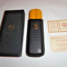 Beryllus  Black & Gold Corona Size Leather Case NIB Made in Spain