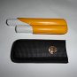 Beryllus  Black & Gold Corona Size Leather Case NIB Made in Spain