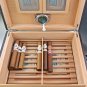 Brizard "Airflow" Cigar Humidor - Sunrise Black and Zebrawood 60/70 Ct NIB