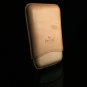Pheasant Beige Smooth Leather Cigar Case Made in Spain