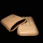 Pheasant Beige Smooth Leather Cigar Case Made in Spain