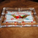 Glass Cigar Ashtray Measures 8" L x 5" W x 1" H
